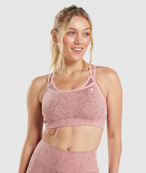 Women's Gymshark Adapt Fleck Seamless Sports Bra Pink | NZ 6HJZQY